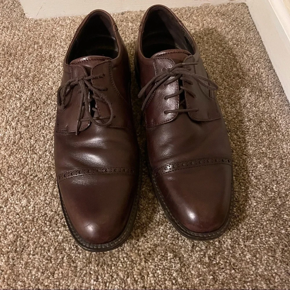 Ecco virtus lll cap toe brown Oxford 45 extra wide